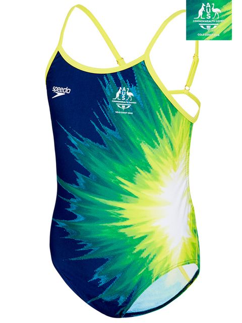Speedo Commonwealth Games 18 Replica Trickback Girls One Piece