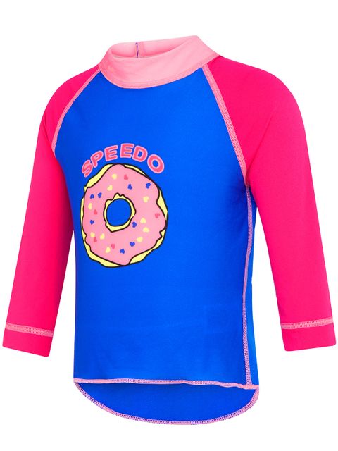 Speedo Donut Fun Toddler Girls Long Sleeve Sun Top 