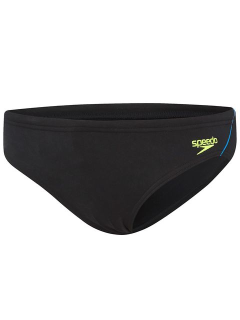 Speedo Endurance Boys Black & Yellow Briefs