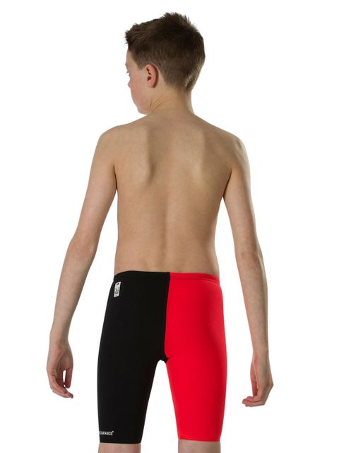 Speedo Fastskin Junior Endurance+ Lava Red & Black High Waist Jammers 