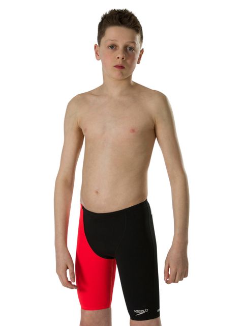 Speedo Fastskin Junior Endurance+ Lava Red & Black High Waist Jammers 