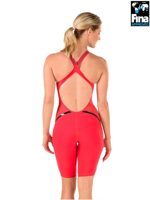 Speedo Fastskin LZR Racer X Lava & Black Openback Kneelength