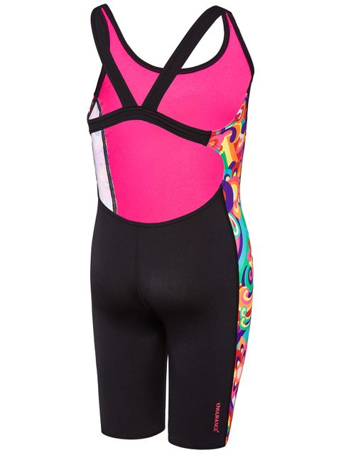 Speedo Floral Swirl Girls Kneelength