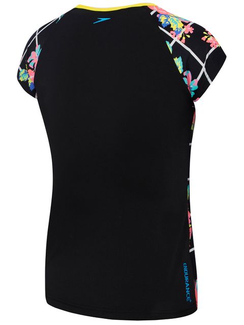 Speedo Floricheck Cap Sleeve Sun Top