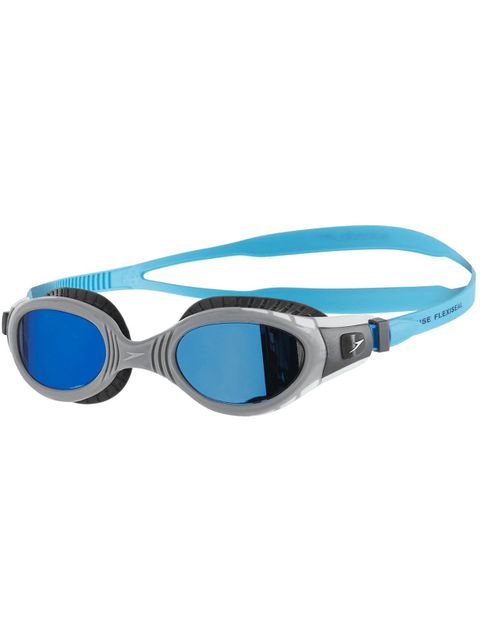 Speedo Futura Biofuse Flexiseal Mirrored Goggles - Charcoal & Blue