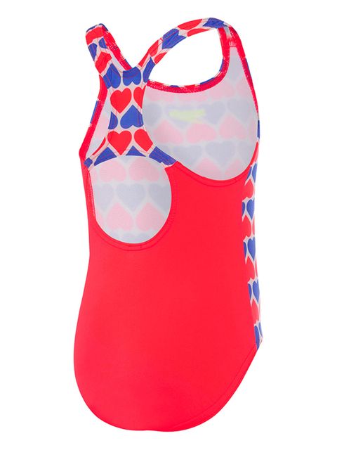 Speedo Hearts Medalist Red Toddler Girls One Piece