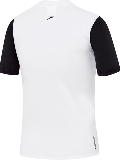 Speedo Iconic Black & White Boys Short Sleeve Sun Top