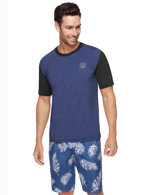 Speedo Mens Salty Tee Navy Sun Top