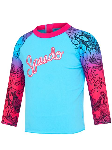 Speedo Mystical Fish Toddler Girls Long Sleeve Sun Top