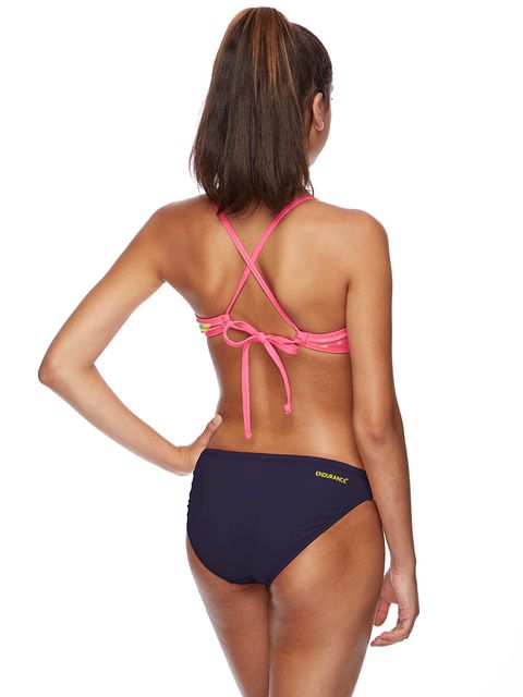 Speedo Navy Lemonade Womens Reversible Tie Top