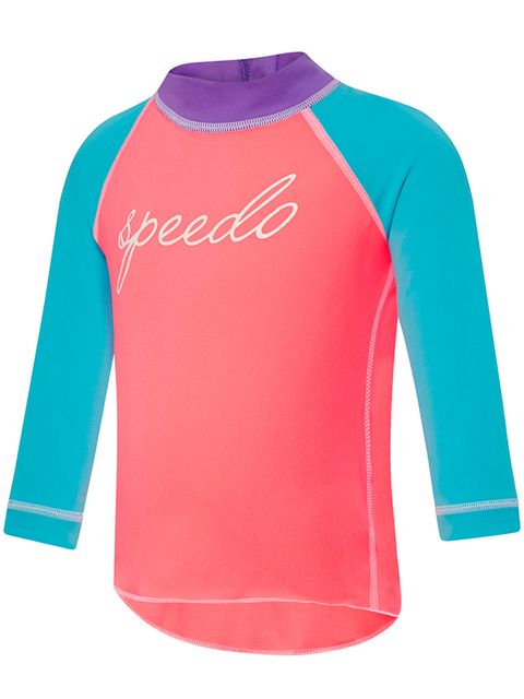 Speedo Penelope Pink Toddler Girls Long Sleeve Sun Top