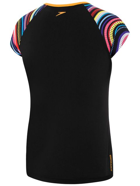 Speedo Retro Vibe Girls Cap Sleeve Sun Top