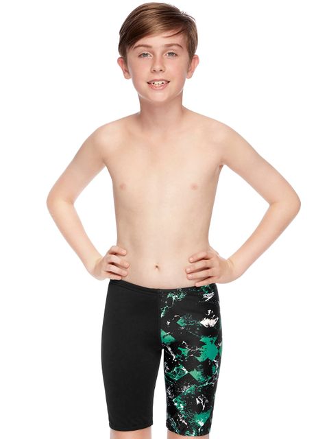 Speedo School Colours Boys Green Wave Jammers