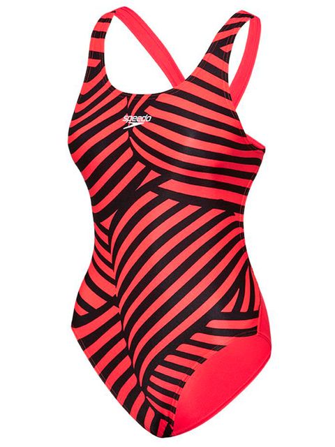 Speedo School Colours Fiery Red Girls One Piece