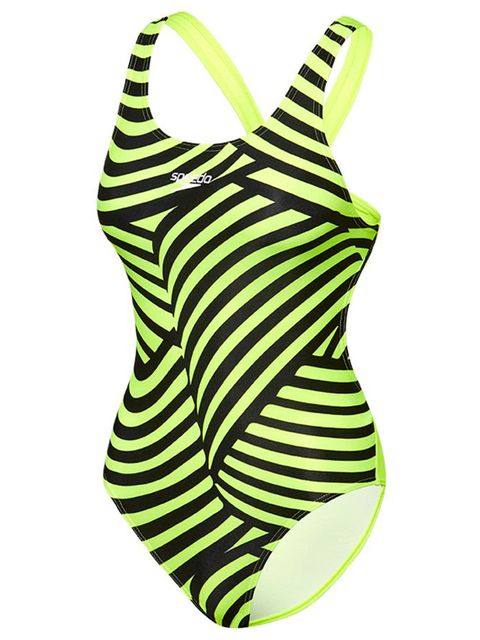 Speedo School Colours Safety Yellow Girls One Piece