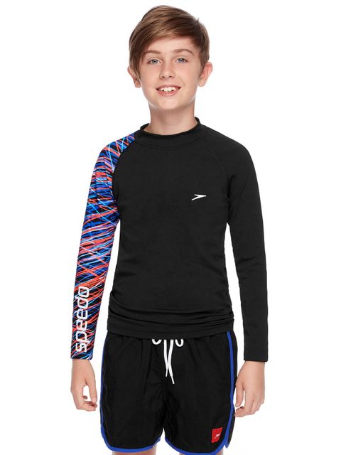 Speedo Stix Boys Safety Long Sleeve Sun Top 