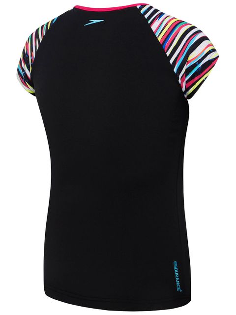 Speedo Zebra Streak Cap Sleeve Sun Top 