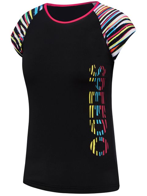 Speedo Zebra Streak Cap Sleeve Sun Top 