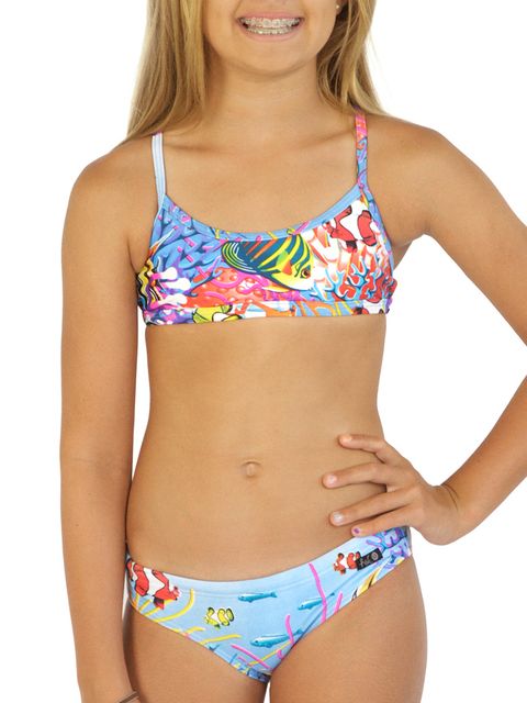 Hive Sunshine Reef Girls Sports Bikini Front