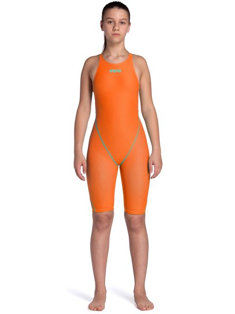 Arena Powerskin ST NEXT Junior Openback Kneeskin - Mandarin