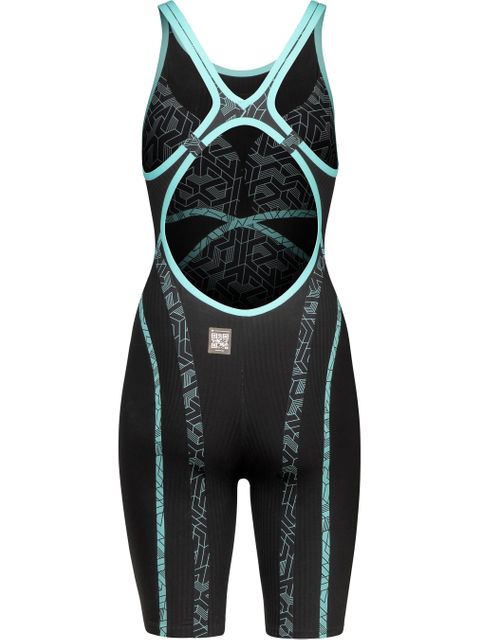 Arena Powerskin Primo Open Back Kneelength - Black/Teal