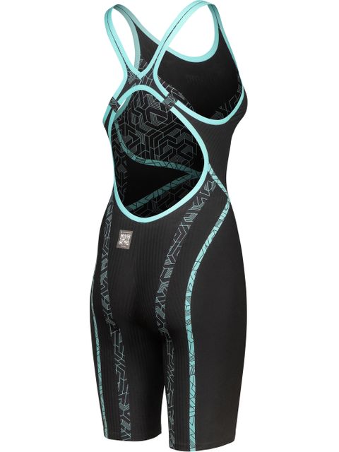 Arena Powerskin Primo Open Back Kneelength - Black/Teal