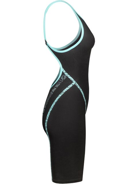 Arena Powerskin Primo Open Back Kneelength - Black/Teal