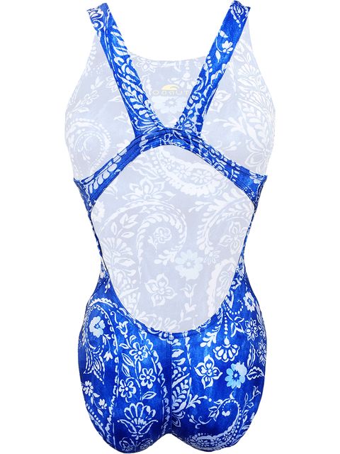 Turbo Wide Strap One Piece - Blue Cachmir