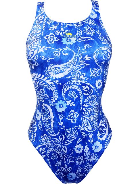 Turbo Wide Strap One Piece - Blue Cachmir