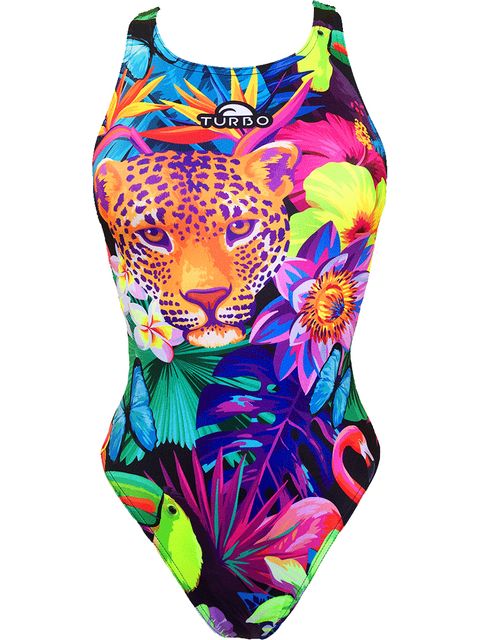 Turbo Wide Strap One Piece - Cool Tiger