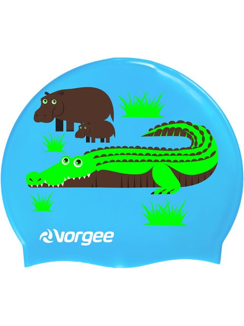 Vorgee Crocodile Junior Silicone Swim Cap