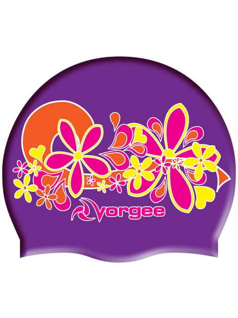 Vorgee Daisy Purple Swim Cap