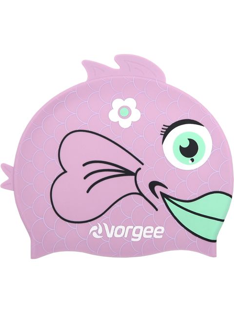 Vorgee Fishhead Swim Cap - Miss Fish Light Purple