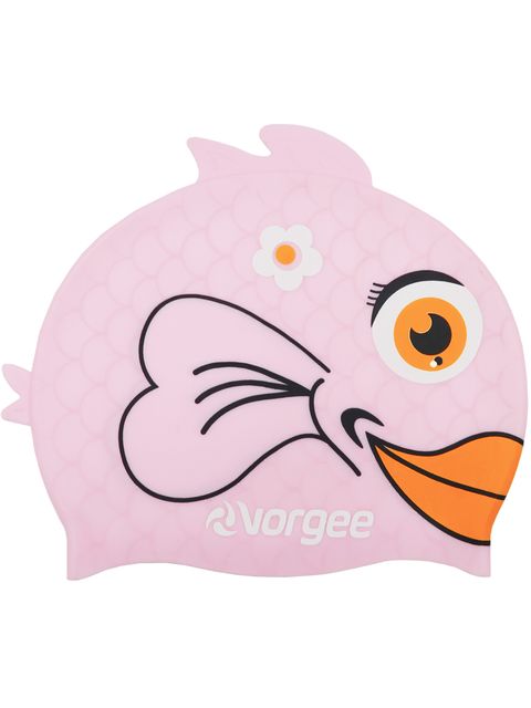 Vorgee Fishhead Swim Cap - Miss Fish Soft Pink
