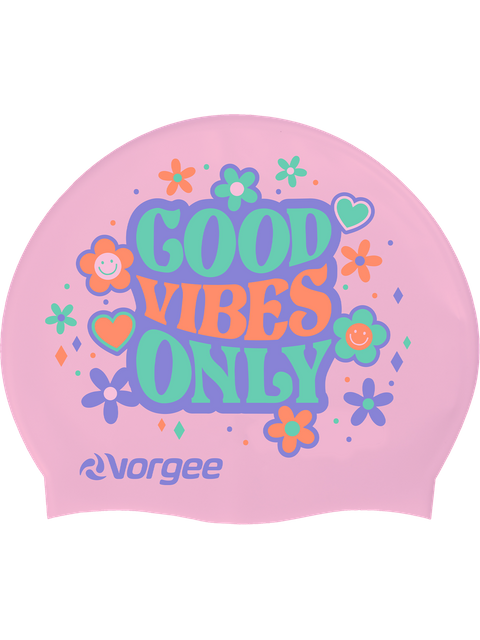 Vorgee Miss Glamour Swim Cap - Good Vibes Only