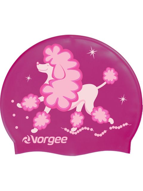 Vorgee Prancing Poodle Silicone Swim Cap