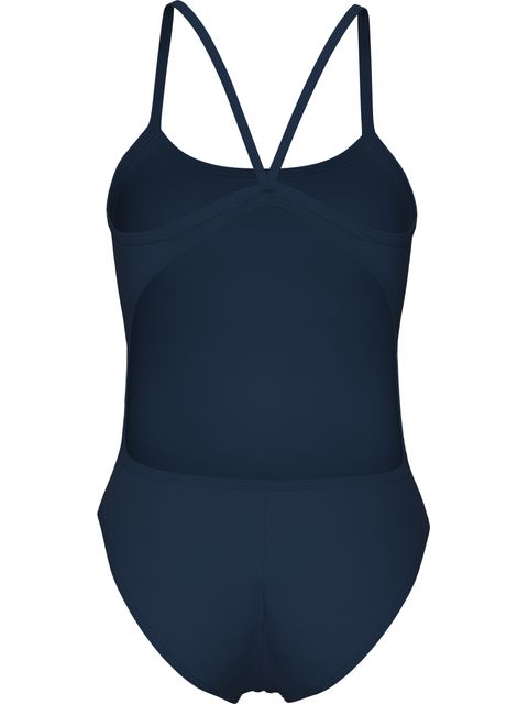 Arena Solid Lace Back One Piece - Navy/White