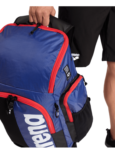 Arena Spiky 3 Backpack 45L - Navy/Red/White