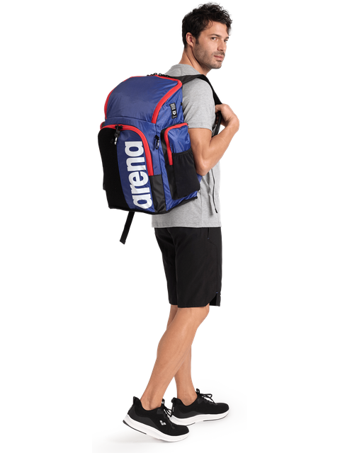 Arena Spiky 3 Backpack 45L - Navy/Red/White