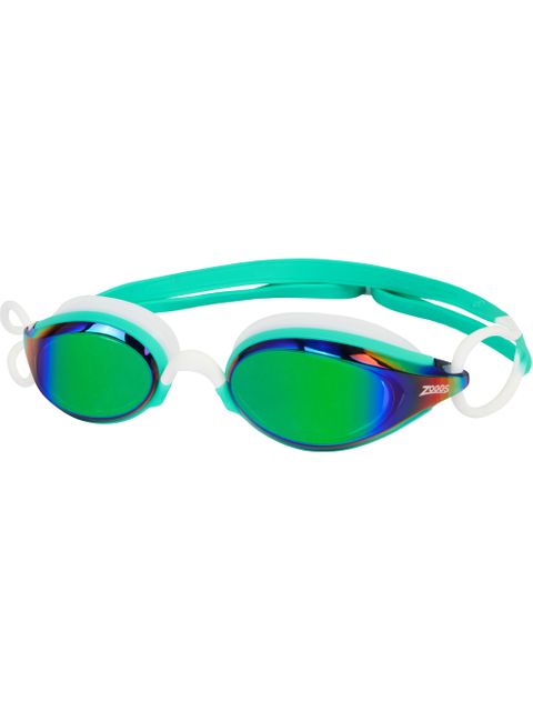 Zoggs Fusion Air Titanium Goggles - Green Mirror/Turquoise/White