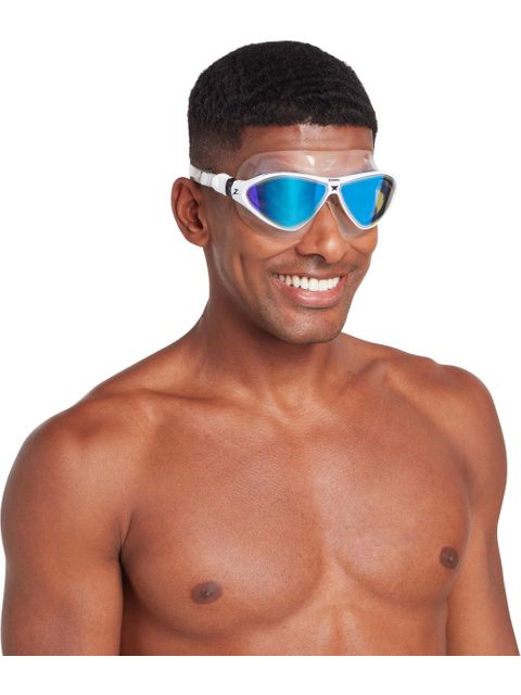Zoggs Horizon Flex Swim Mask Titanium - Mirror Blue/Clear/White