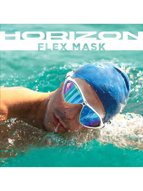 Zoggs Horizon Flex Swim Mask Titanium - Mirror Blue/Clear/White