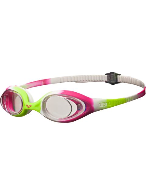 Arena Spider Junior Goggles - Clear/Lime/Fuchsia/White