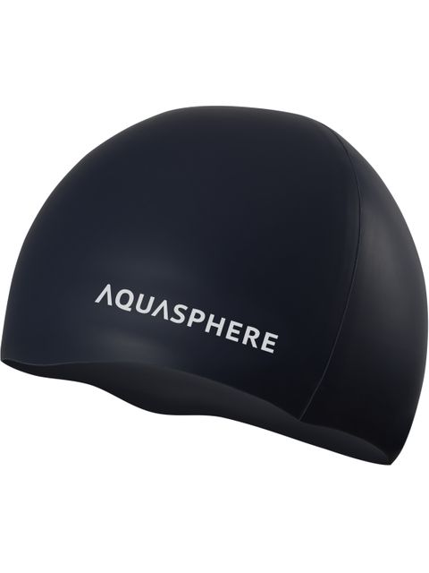 Aqua Sphere Plain Swim Cap - Black/White
