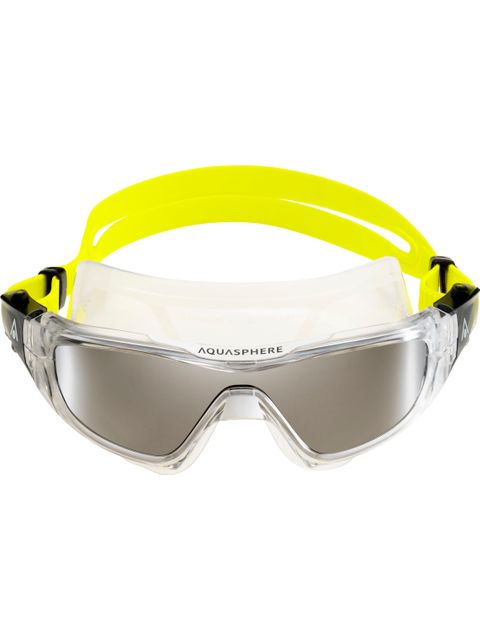 Aqua Sphere Vista Pro Swim Mask - Silver Titanium Mirror/Clear/Yellow