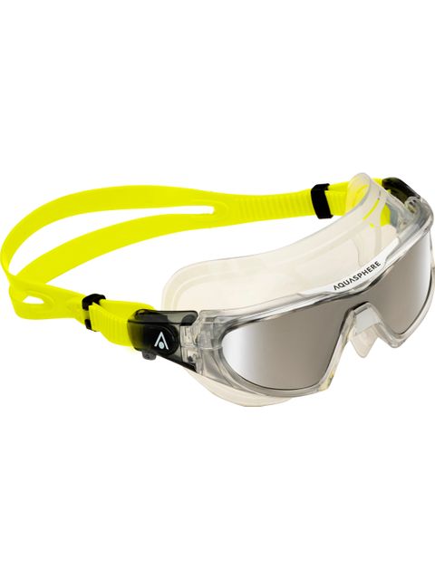 Aqua Sphere Vista Pro Swim Mask - Silver Titanium Mirror/Clear/Yellow