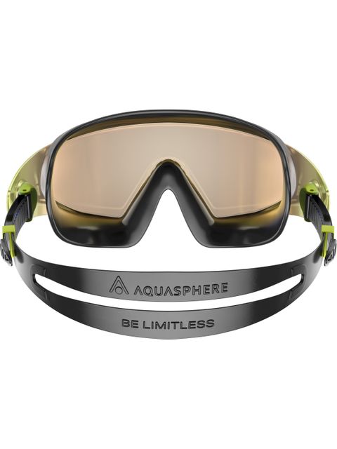 Aqua Sphere Defy Ultra Swim Mask - Indigo Titanium Mirror/Black/Yellow