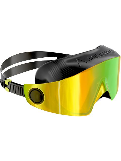 Aqua Sphere Defy Ultra Swim Mask - Yellow Titanium Mirror/Black/Yellow
