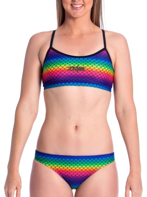 Zealous Rainbow Fish Womens Sports Bikini 