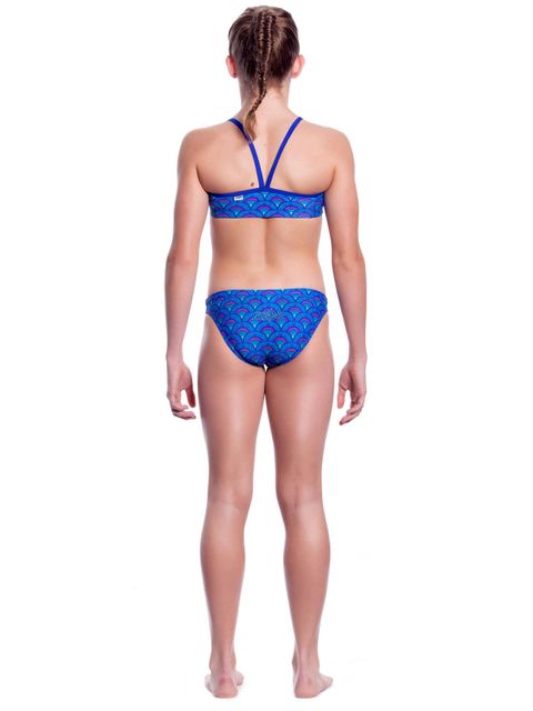 Zealous Love Strong Girls Sports Bikini Full Back